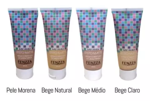 BASE LÍQUIDA EFEITO MATTE - FENZZA COR:BEGE NATURAL (BEGENATURAL)