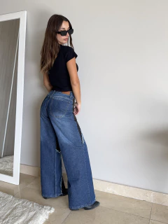 Wide Leg Mila | Azul/negro - AYO Jeans