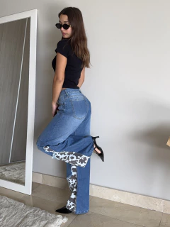 Wide Leg Mila | Celeste/vaca - AYO Jeans