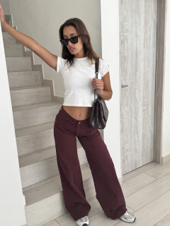 Wide Leg Sienna | Bordo - AYO Jeans