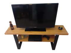 Mesa Rack de TV Madera maciza Roble Claro - comprar online