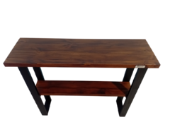 Mesa Recibidora Auxiliar Pino Premium Nogal - tienda online