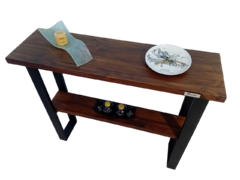 Mesa Recibidora Auxiliar Pino Premium Nogal - comprar online