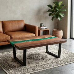Mesas de madera maciza y Resina Epoxi