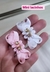 Parzinho de Mini Laço com flores - Estilosa Laços