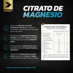 Citrato De Magnesio - Body Advance en internet
