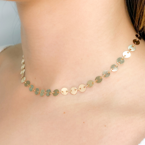 Colar Choker Chapinhas Redondas - comprar online