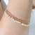 Pulseira Regulável Elos Ovais e Pérolas Penduradas - comprar online
