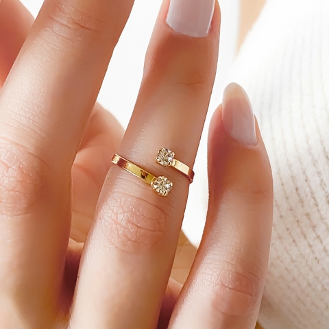 Anel Falange Regulável Com Zircônia - comprar online