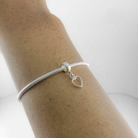 Pingente Prata 925 Berloque Coração - comprar online