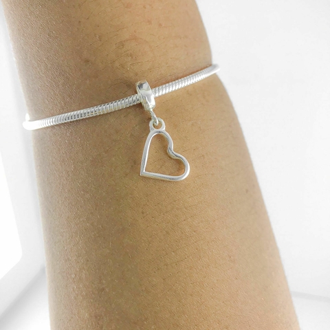 Pingente Prata 925 Berloque Coração Grande - comprar online