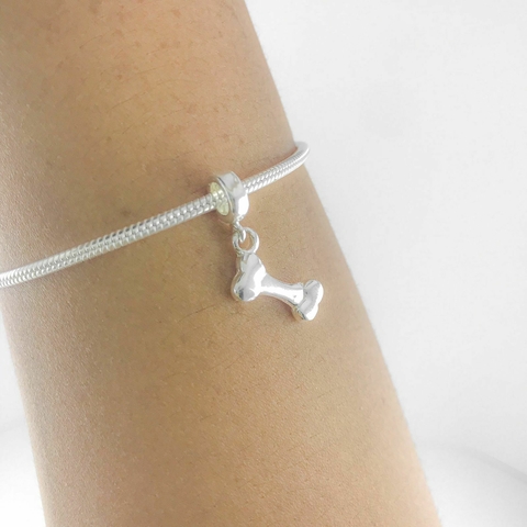 Pingente Prata 925 Berloque Osso de Cachorro - comprar online