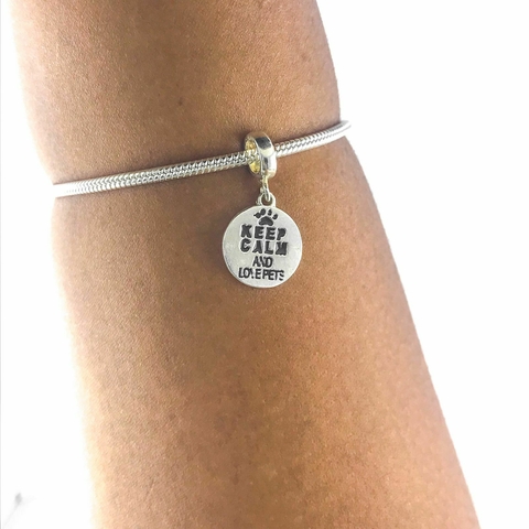 Pingente Prata 925 Berloque Keep Calm - comprar online