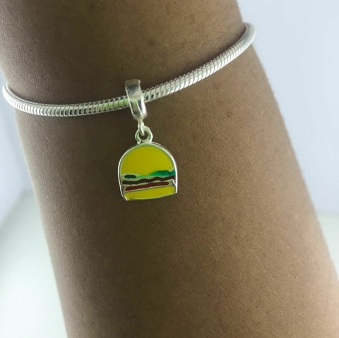 Pingente Prata 925 Berloque Hambúrguer - comprar online