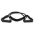 Extensor de látex preto com alças ergonômicas, ideal para treinos de força.