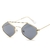 óculos de sol de diamante feminino retro metal duplo brilho óculos poligo Moda - comprar online