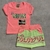 Conjunto Camiseta e Shorts Saia Neon