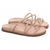 Sandália Papete Birken com Apliques de Strass na Cor Rose Torricella 597B