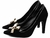 Sapato Scarpin Revestida em Speechio Ouro Light e Taloneira Napa Preto Torricella 67060A na internet