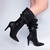 Bota Franzida Feminina com material espumado para maior conforto, na cor Preto. Torricella 65072A - CALÇADOS ARAUJO