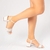 Sandália Feminina Revestida em Napa Branco e Taloneira Napa Bege 457.004.104A - comprar online