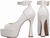 Imagem do Sapato Meia Pata Feminina Revestida em Croco Off White e Taloneira Napa Bege 1.201B