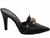 Sapato Scarpin Mule Revestida em Napa Preto e Taloneira Napa Preto. Torricella 67055A