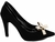 Sapato Scarpin Revestida em Speechio Ouro Light e Taloneira Napa Preto Torricella 67060A