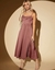 vestido saten draped neck en internet