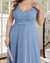 Imagen de vestido gasa con encaje sweetheart blue Plus Size