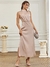 vestido satén cowl neck