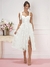 vestido microtul bordado 3D