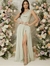 vestido draped saten mint green XL - tienda online