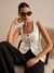 Top/chaleco sastrero tweed jacquard - Glow Fits importados