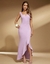 vestido fiesta vuelos escote V - Glow Fits importados