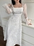 Vestido blanco jacquard