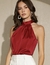 blusa satén halter en internet