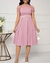 Vestido rosa con apliques florales tul S - tienda online