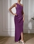 vestido corte tulipán violeta XL
