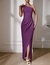 vestido corte tulipán violeta XL