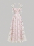 Vestido Micro tul flores bordadas