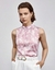 blusa satén floral pastel pink S - Glow Fits importados