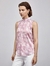 Imagen de blusa satén floral pastel pink S