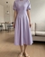 vestido lila casual tela sweatshirt L