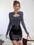 top midnight blue sparkle S - Glow Fits importados