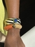Bracelete em metal com trabalho em corda natural na internet