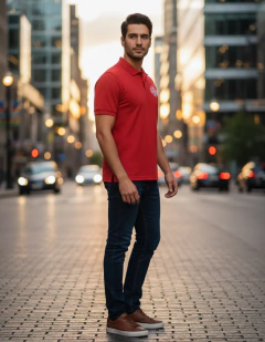 Camiseta Masculina Polo Pique Personalizada Sua Arte Empresa - comprar online