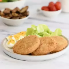 Medallones de pollo con crema de zapallo y queso