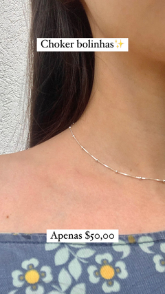 CHOCKER VENEZIANA COM BOLINHAS