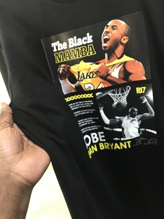 CAMISETA RJ7 Kobe Bryant - ESTAMPA EM DTF - PRETA M - MALHA SUEDINE (MALHÃO) na internet